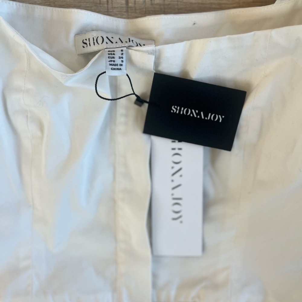 NWT Shona Joy Caterina cropped balloon sleeve size US2 - Picture 4 of 10